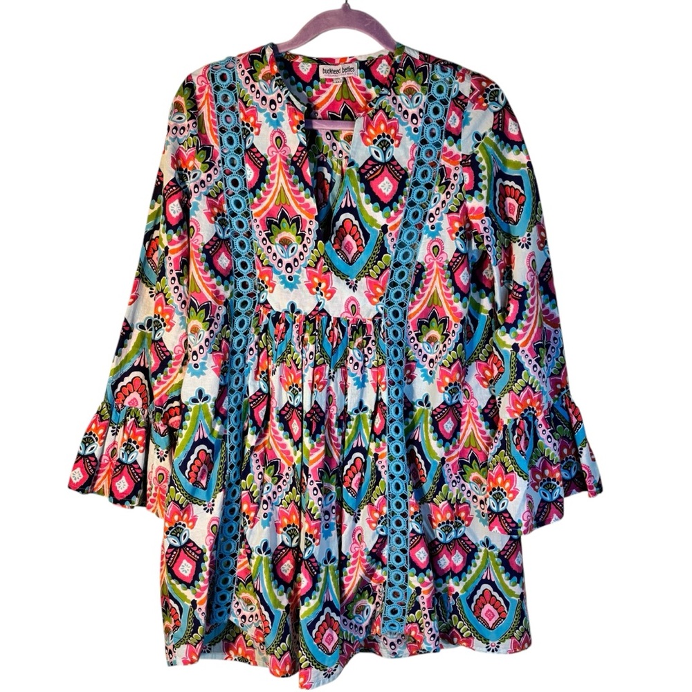Buckhead‎ Betties Floral Top or Coverup Size Medium